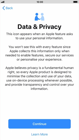 Press Continue. Press Continue.