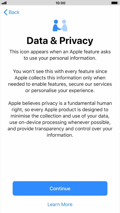 Press Continue. Press Continue.
