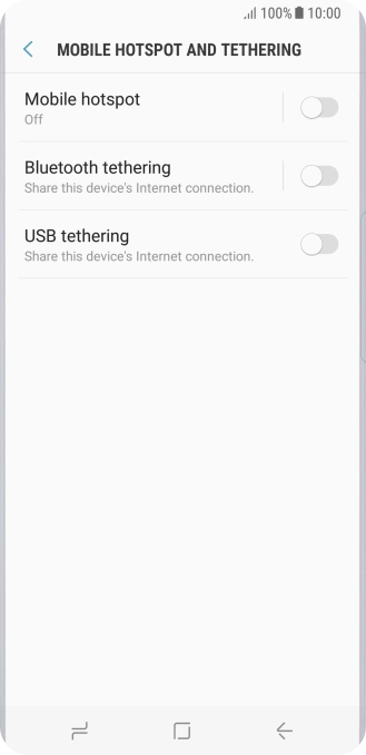 Press Mobile hotspot. Press Mobile hotspot.