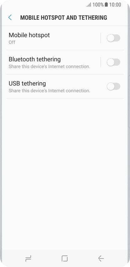 Press Mobile hotspot. Press Mobile hotspot.