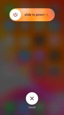 Press and drag the power off icon right. Press and drag the power off icon right.
