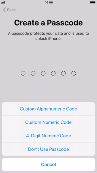 Follow the instructions on the screen to turn on use of phone lock code or press Don't Use Passcode. Follow the instructions on the screen to turn on use of phone lock code or press Don't Use Passcode.