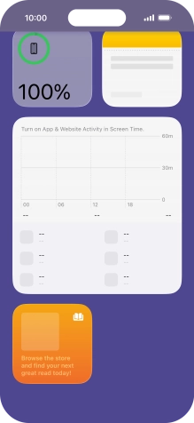Press and hold the required widget until a pop-up menu is displayed. Press and hold the required widget until a pop-up menu is displayed.