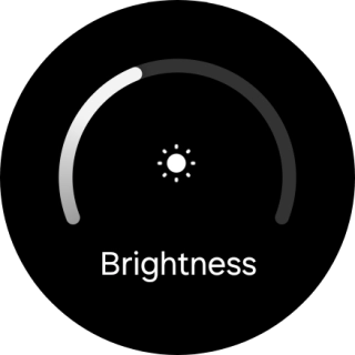 Slide the circle to select the required brightness. Slide the circle to select the required brightness.