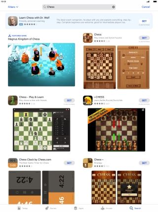 Press the required app. Press the required app.