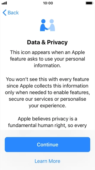Press Continue. Press Continue.