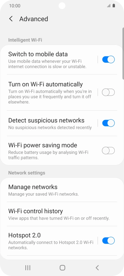 Press the indicator next to Press the indicator next to