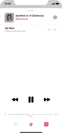 Press the shuffle icon to turn the function on or off. Press the shuffle icon to turn the function on or off.