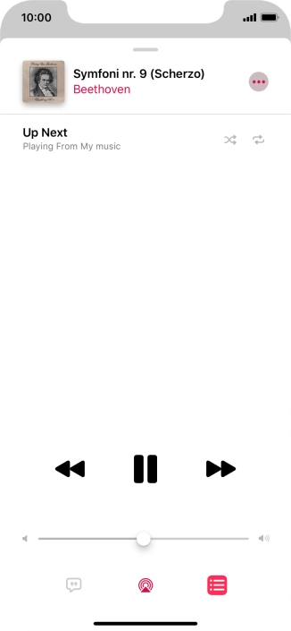 Press the shuffle icon to turn the function on or off. Press the shuffle icon to turn the function on or off.