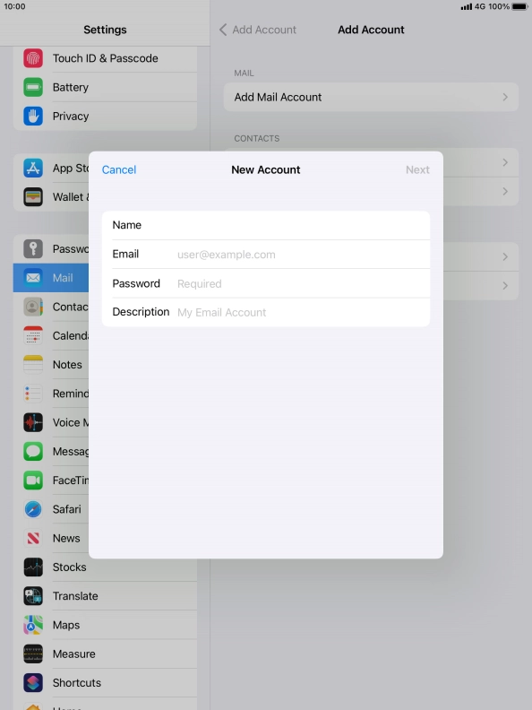 Press Email and key in your email address. Press Email and key in your email address.
