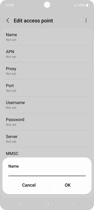 Key in Vodafone MMS and press OK. Key in Vodafone MMS and press OK.