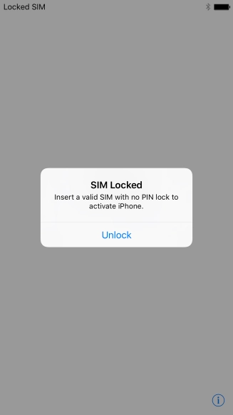 If your SIM is locked, press Unlock. If your SIM is locked, press Unlock.