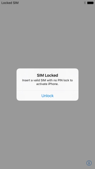 If your SIM is locked, press Unlock. If your SIM is locked, press Unlock.