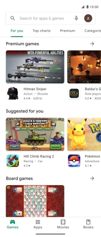 Press the search field. Press the search field.