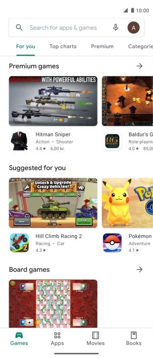 Press the search field. Press the search field.