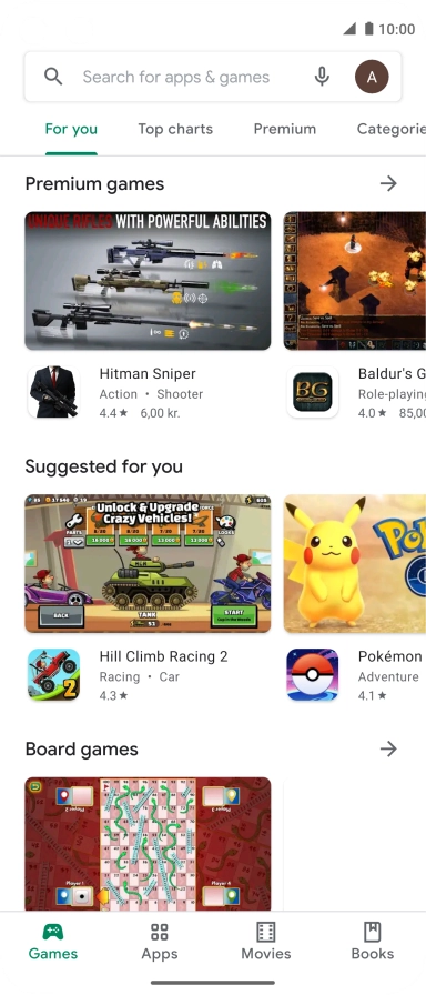 Press the search field. Press the search field.