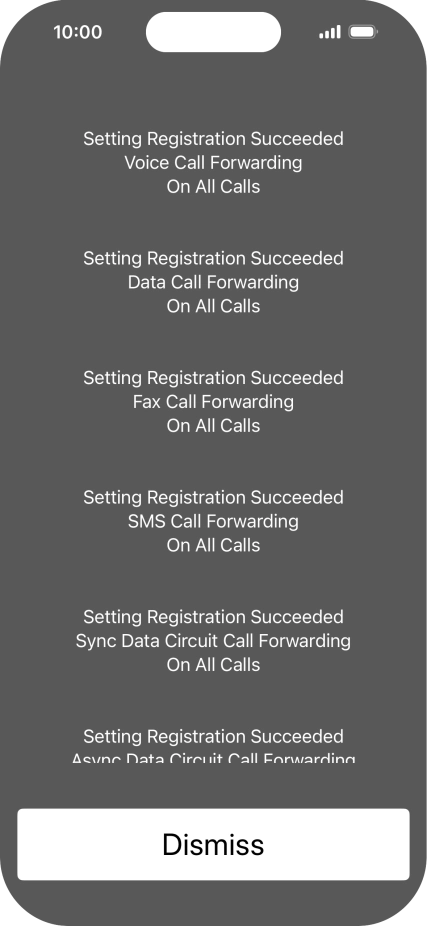 Press Dismiss. Press Dismiss.