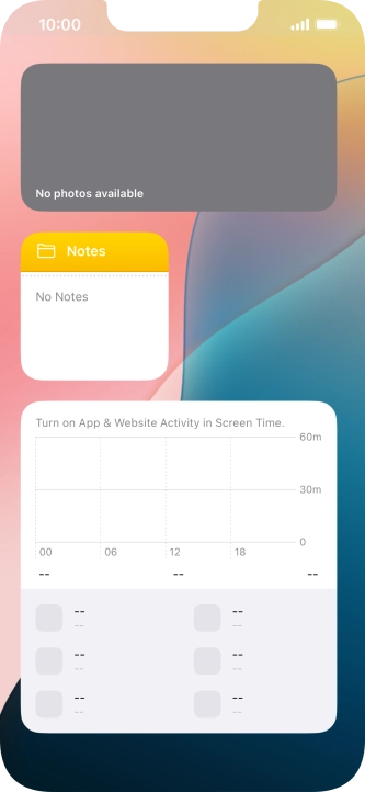 Press and hold the required Widget Stack. Press and hold the required Widget Stack.