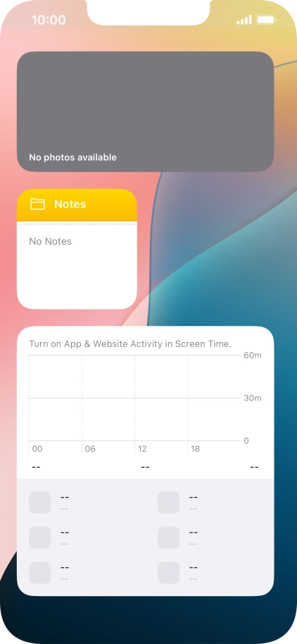 Press and hold the required Widget Stack. Press and hold the required Widget Stack.
