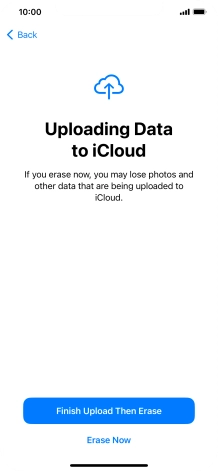 Press the required setting. Press the required setting.