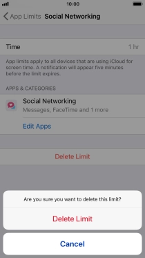 Press Delete Limit. Press Delete Limit.