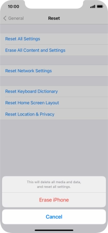 Press Erase iPhone. Press Erase iPhone.