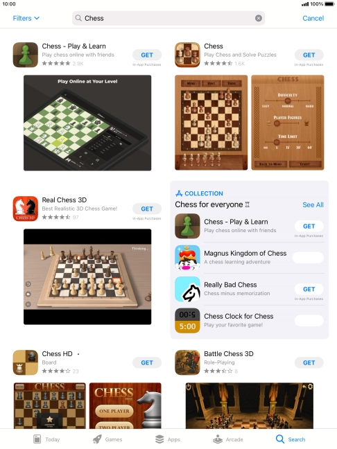 Press the required app. Press the required app.