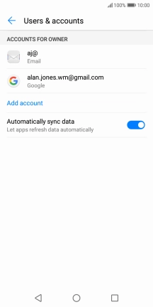 Press the required email account. Press the required email account.