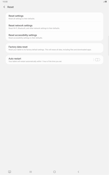Press Factory data reset. Press Factory data reset.