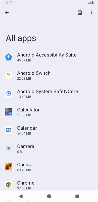 Press the required app. Press the required app.