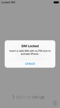 If your SIM is locked, press Unlock. If your SIM is locked, press Unlock.