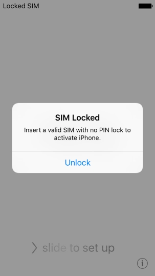 If your SIM is locked, press Unlock. If your SIM is locked, press Unlock.
