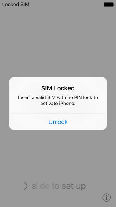 If your SIM is locked, press Unlock. If your SIM is locked, press Unlock.