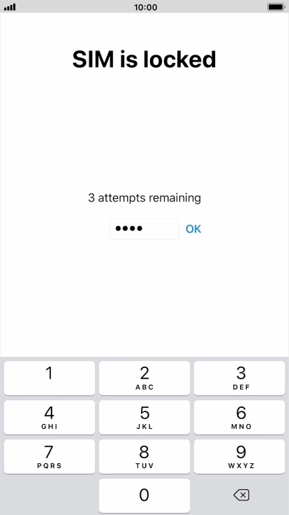 If your SIM is locked, key in your PIN and press OK. If your SIM is locked, key in your PIN and press OK.