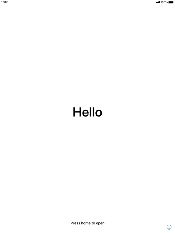 Press the Home key. Press the Home key.