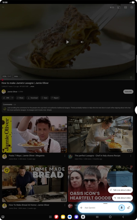 Press Ask about video. Press Ask about video.