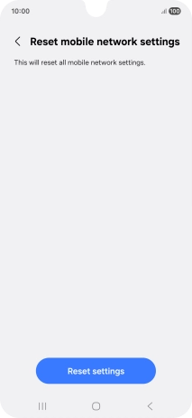 Press Reset settings. Press Reset settings.