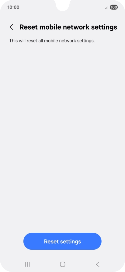 Press Reset settings. Press Reset settings.
