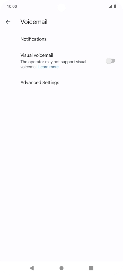 Press Advanced Settings. Press Advanced Settings.