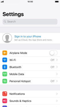 Press Sign in to your iPhone. Press Sign in to your iPhone.