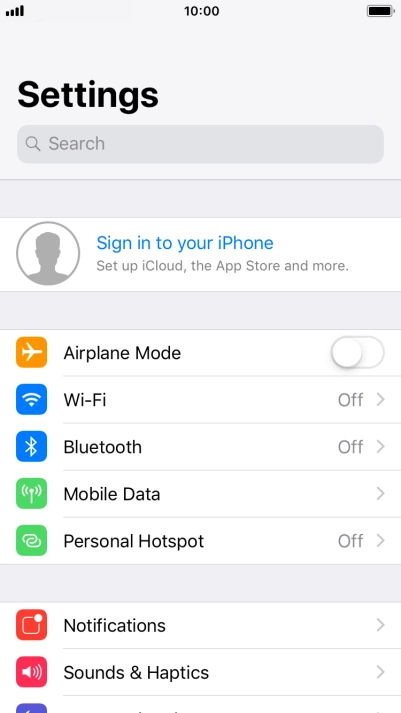 Press Sign in to your iPhone. Press Sign in to your iPhone.