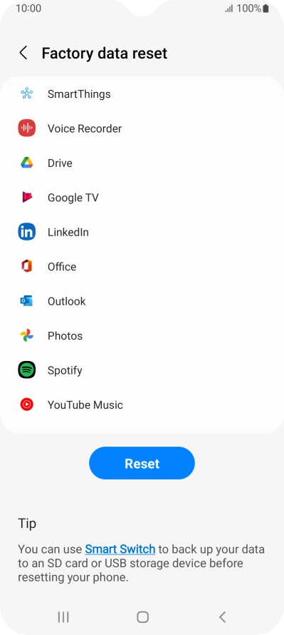 Press Reset. Press Reset.