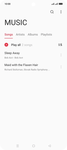 Press the required category and go to the required audio file. Press the required category and go to the required audio file.