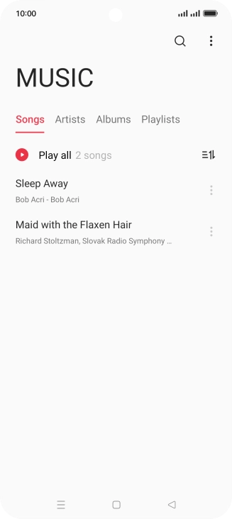 Press the required category and go to the required audio file. Press the required category and go to the required audio file.
