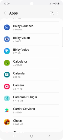 Press the required app. Press the required app.