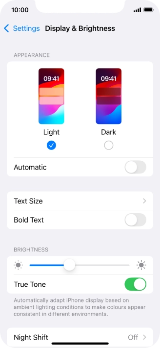 Press Dark. Press Dark.