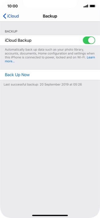 Press Back Up Now and wait while the phone memory is backed up. Press Back Up Now and wait while the phone memory is backed up.