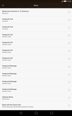 Press the required audio file. Press the required audio file.