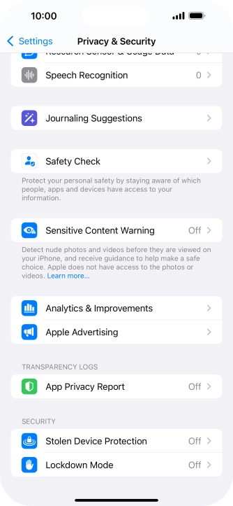 Press App Privacy Report. Press App Privacy Report.