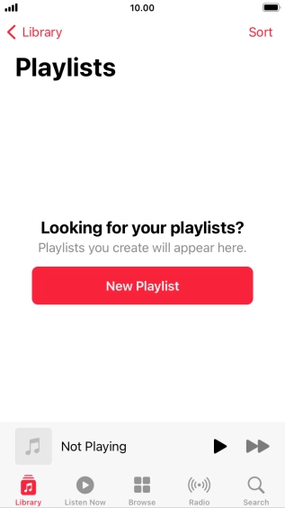 Press New Playlist. Press New Playlist.